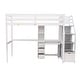 preview thumbnail 30 of 32, Twin Size Loft Kids Bed with a Stand-alone Bed,Storage Staircase,Desk,Shelves and Drawers,Separate Design