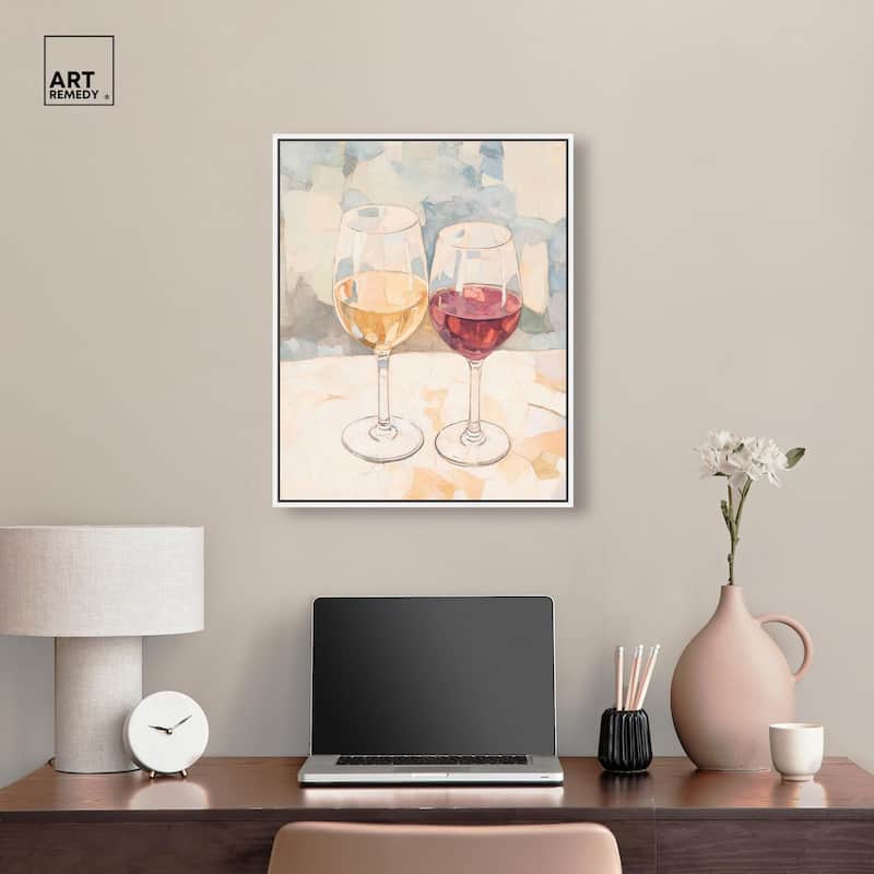Wine Duo Canvas by Art Remedy