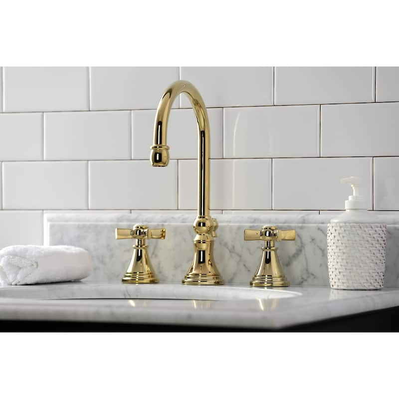 Millennium 8 in. Widespread Bathroom Faucet - Polished Brass