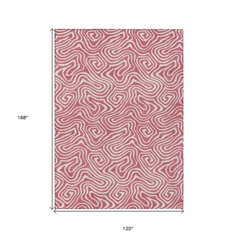 HomeRoots Abstract Transitional Rectangle Outdoor Rug