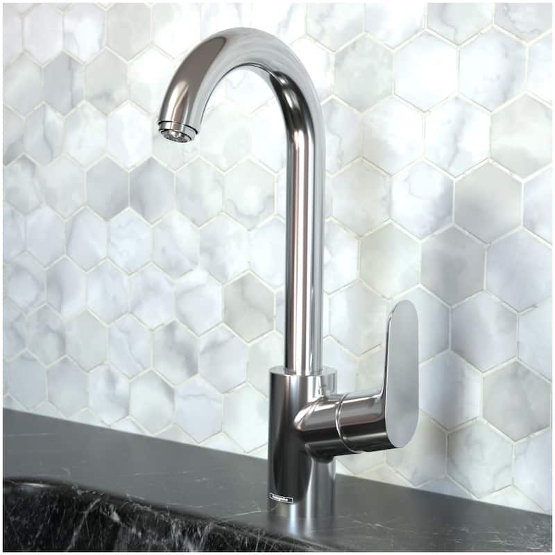 Hansgrohe Focus High-Arc Bar Faucet with Quick Clean Aerator -