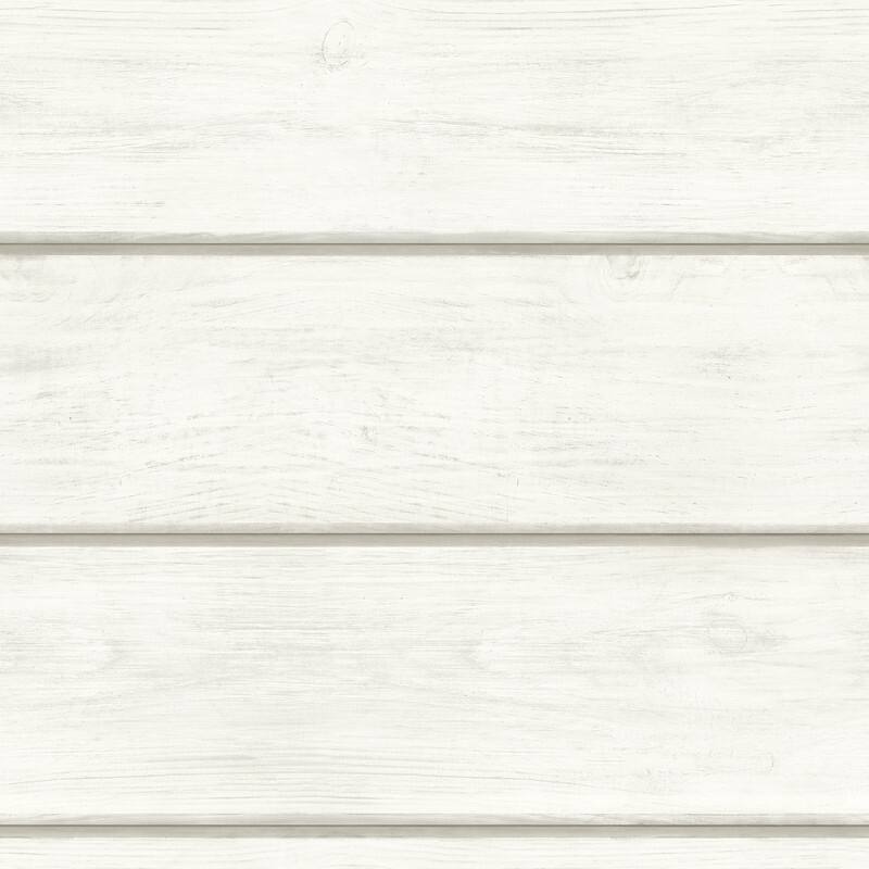 Chesapeake Cassidy Off-White Wood Planks Wallpaper - 20.5in x 396in x 0.025in