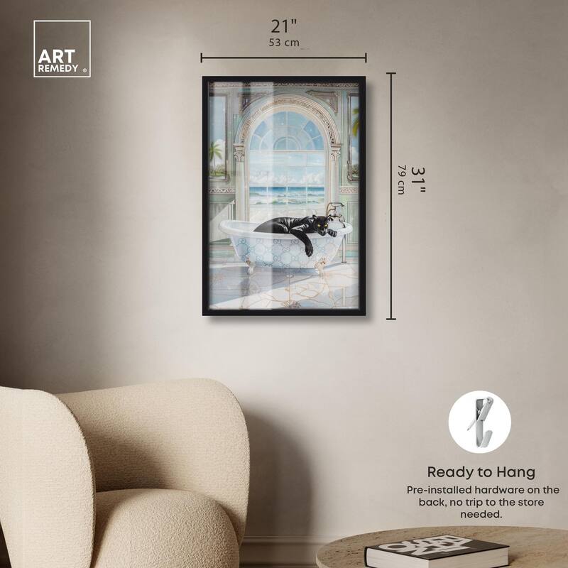 Panther Arch Bathroom Glam Shadowbox by Art Remedy