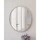 preview thumbnail 13 of 14, Design House 28-Inch Kenna Modern Metal Round Decorative Wall Accent Mirror