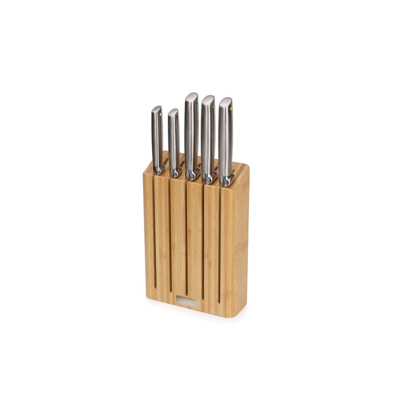 Joseph Joseph Elevate Steel 5-piece Bamboo Knife Block Set - Bamboo - 5 Piece