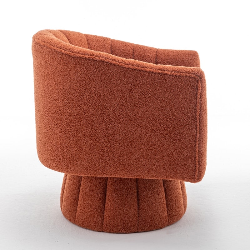 SEYNAR Modern Glam Velvet Upholstered Round Swivel Accent Barrel Chair Set of 2