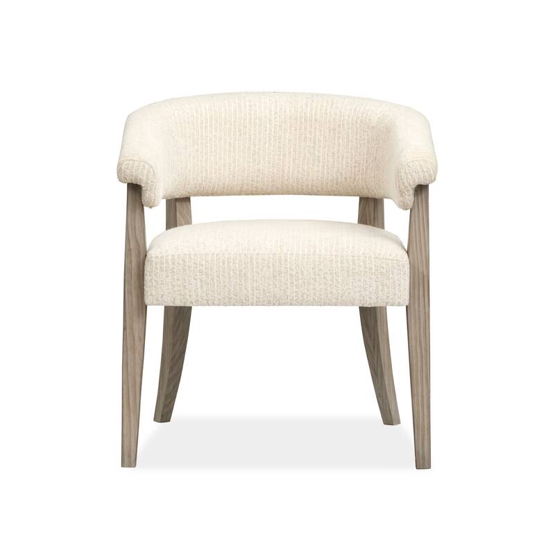 Magnussen Home Braelyn Dorian Grey Upholstered Host Chair Two Pack - 27''W x 24.31''D x 30.25''H