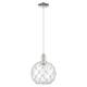 Option Clear Glass with White Rope / Polished Nickel