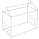 preview thumbnail 14 of 16, House Platform Bed with Roof and Chimney Design, Twin Size - Sturdy Metal Frame for Kids' Room, Black