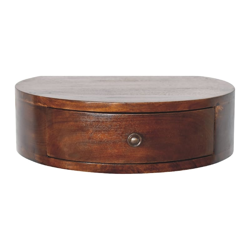 Artisan Furniture Solid Wood Lunar 1 Drawer Floating Nightstand ,Brown,1 Drawers