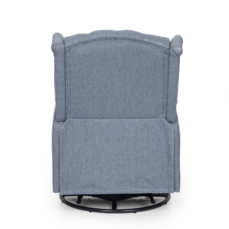 Mohaven Contemporary Tufted Wingback Swivel Recliner by Christopher Knight Home