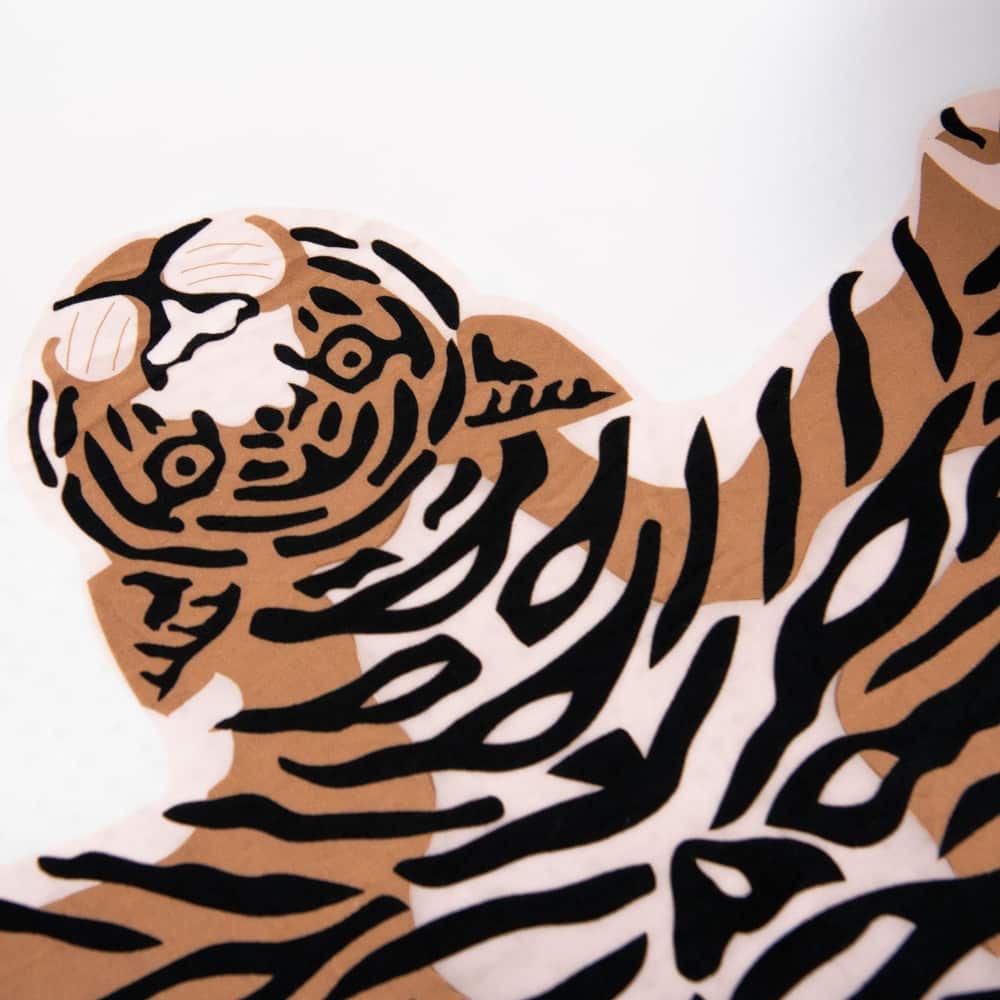 Rizzy Home Tiger Print Cotton Fitted Cribsheet - 28" X 52"