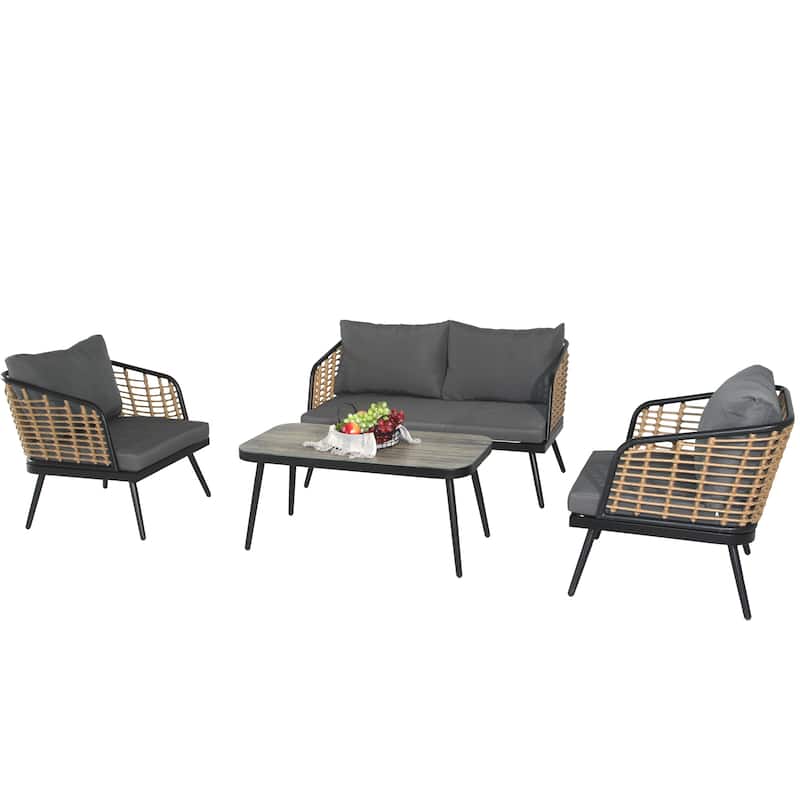 4 Pieces Patio Furniture Set