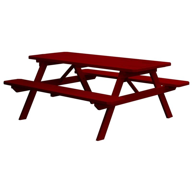 Pine 5' Picnic Table with Attached Benches