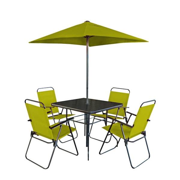 Shop Black Friday Deals On Patio Premier 6pc Patio Set Square Table Pepper Stem Overstock 31789655