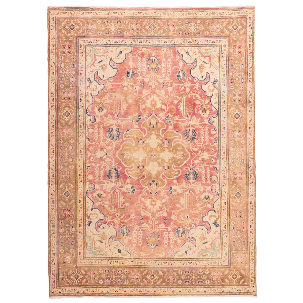 ECARPETGALLERY Hand-knotted Antalya Vintage Magenta Wool Rug - 8'1 x 11'2