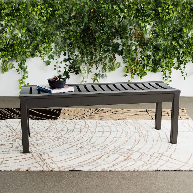 Cambridge Casual Brentwood Mahogany Outdoor Backless Bench