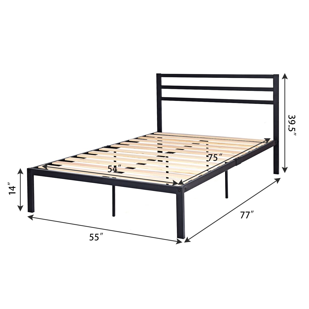The Best Full Size Metal Bed Frame With Headboard Frae Kmu End T
