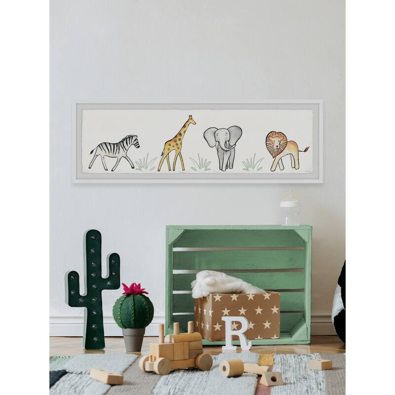 'Jungle Parade' Framed Painting Print