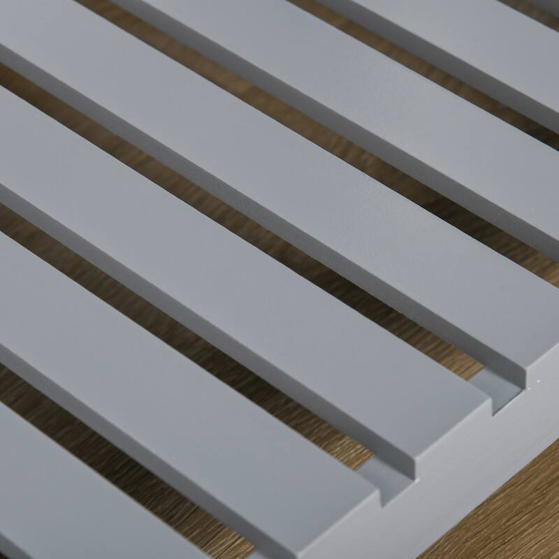 Modern Buffet Cabinet with 4 Drawers and Slatted Bottom Shelf for Kitchen, Living Room