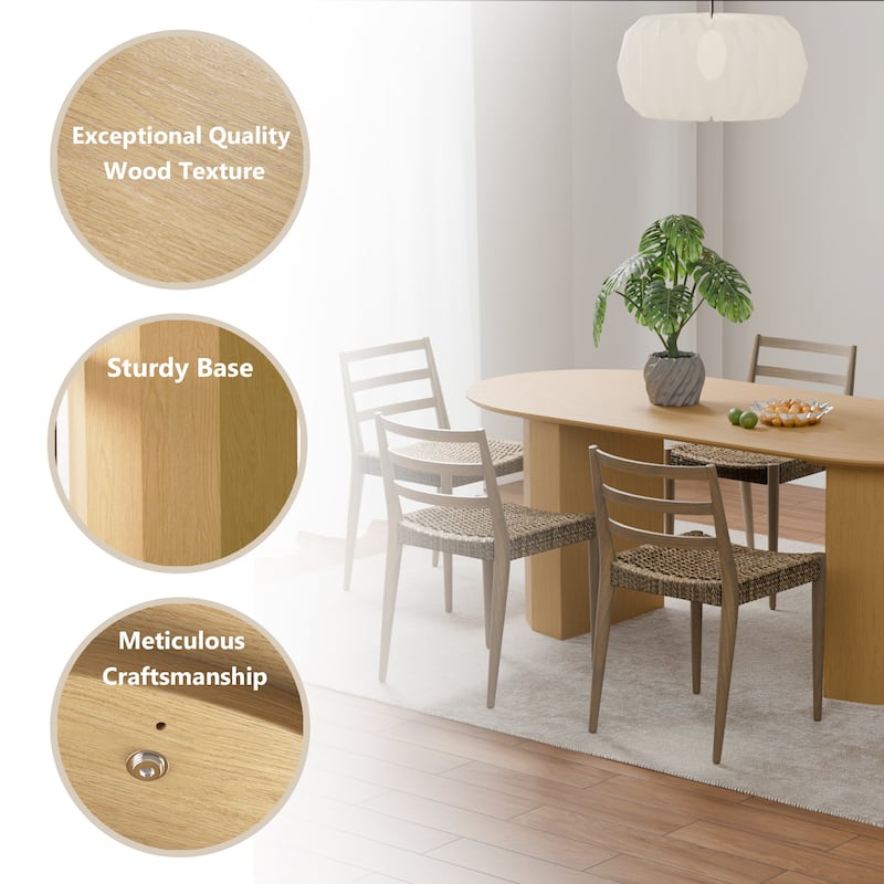 79 In Solid Wood Dining Table For 6 - 8 Person