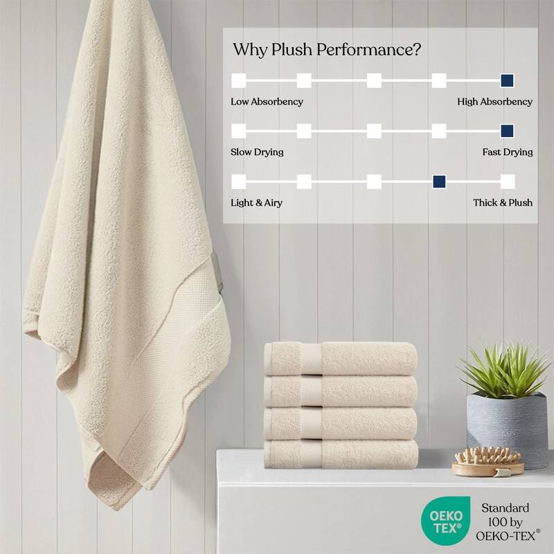 Delara Organic Cotton Feather Touch Quick Dry 650 GSM Bath Sheet, 36"X70"