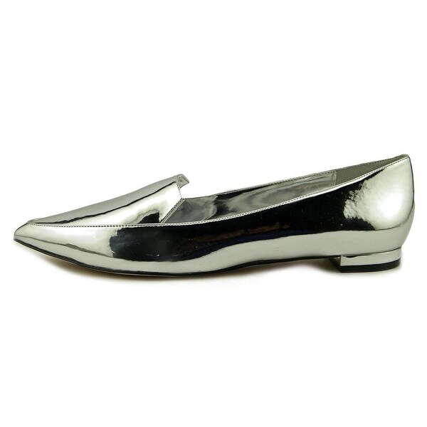 nine west silver flats