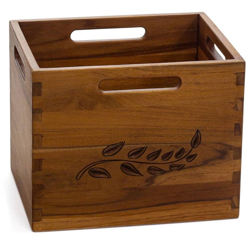 Spa-Artisan Teak Storage Bin