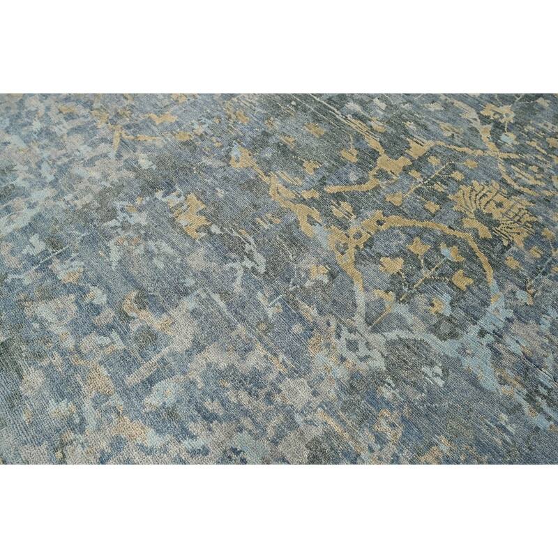 Transitional LoomBloom Gray Turkish Oushak Wool Hand Knotted Rug - 8' x 9' 10''