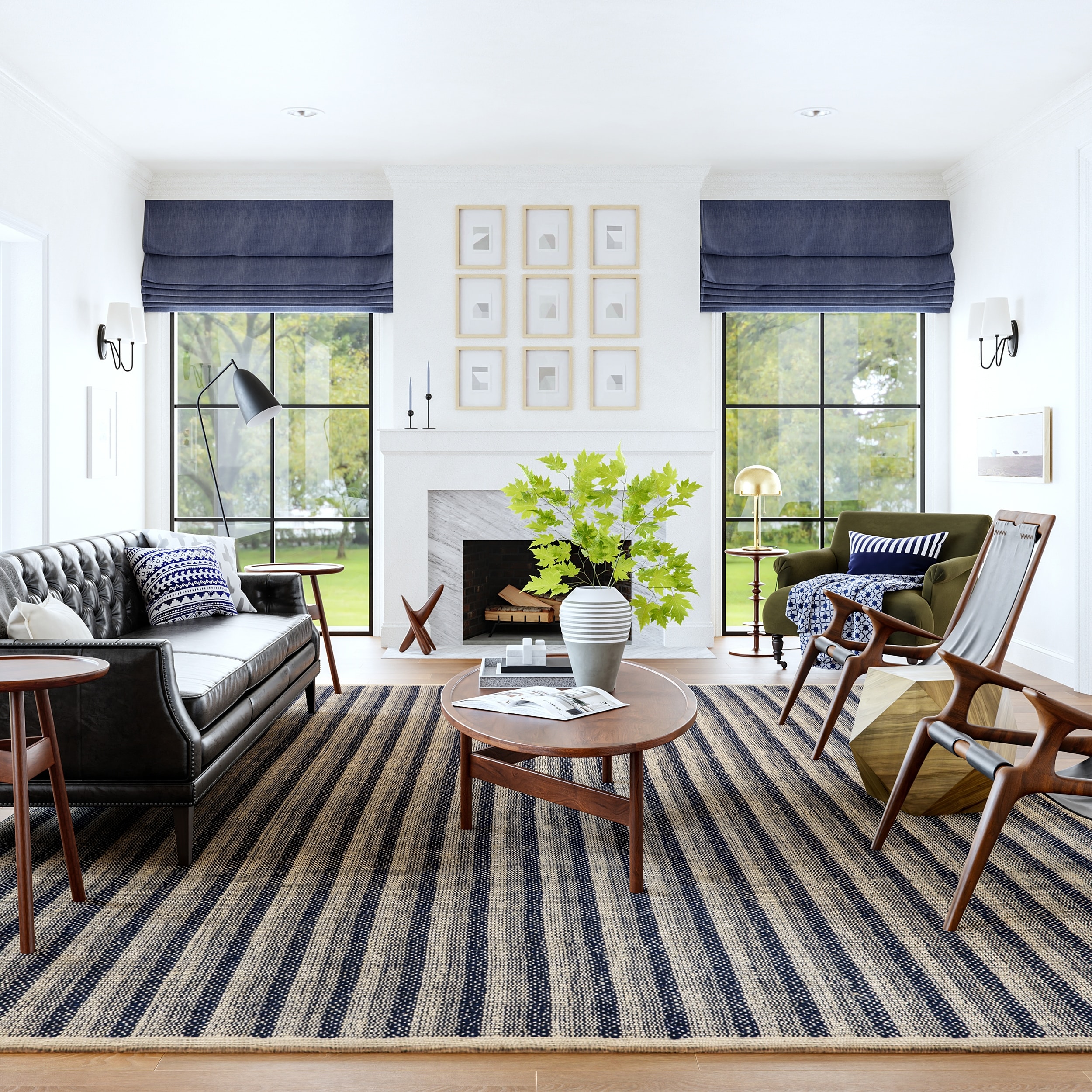 Lake Striped Jute Area Rug