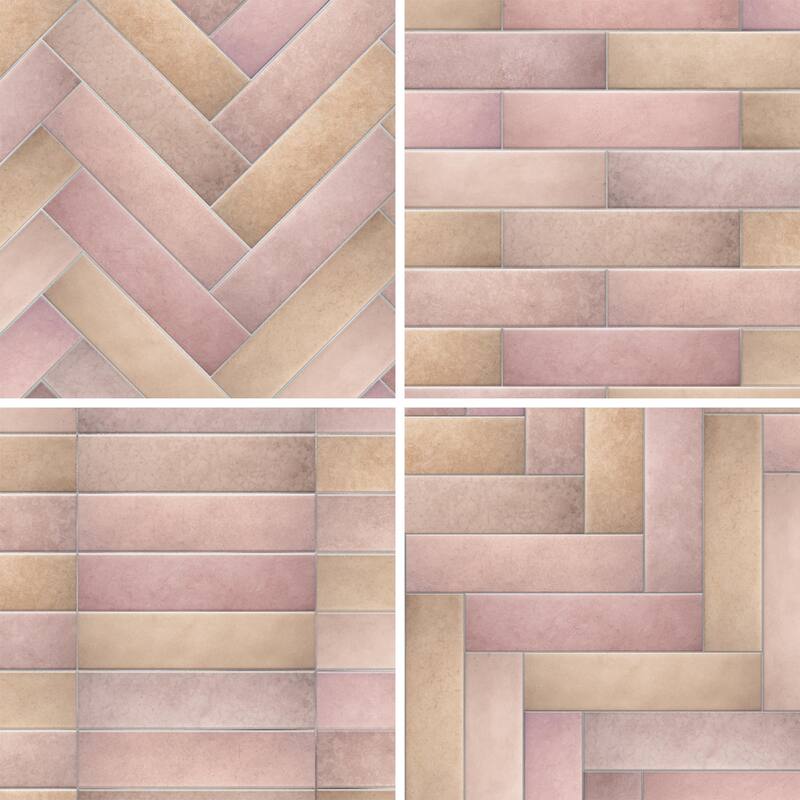 Merola Tile Heritage Rose 2-3/8" x 9-5/8" Porcelain Floor and Wall Tile