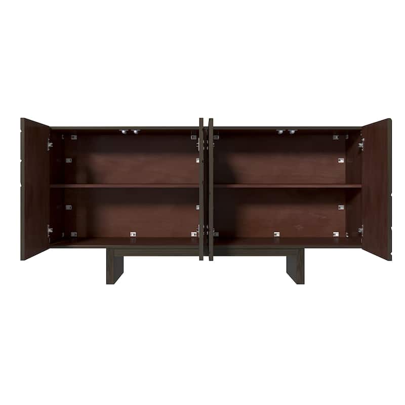 Clihome Modern MDF 4-Door Storage Buffet Sideboard