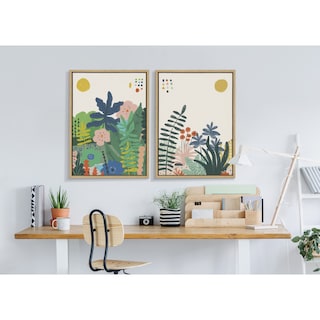 Kate and Laurel Sylvie Zen Garden 1 Framed Canvas by Kelly Knaga