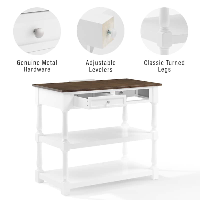 Crosley Caitlyn Wood Top Kitchen Island - 23.63"d x 42"w x 36.25"h