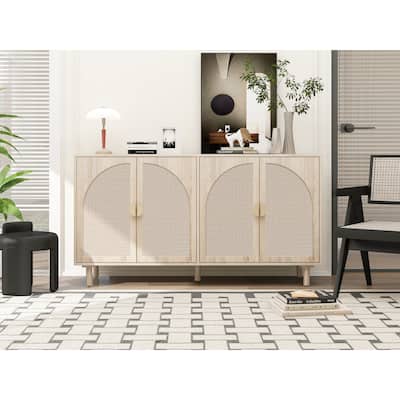 Stylish 4-Door Storage Cabinet for Bedroom, Living Room, and Study