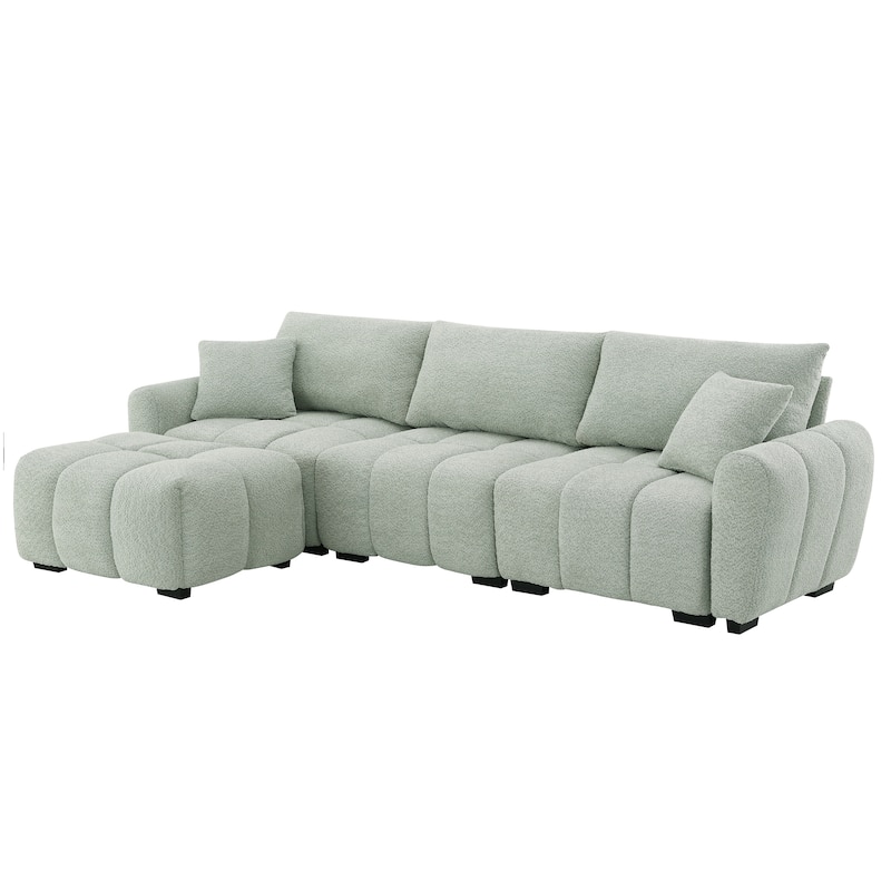 L-Shaped Modular Sofa with Extra-Large Seat by Harper&Bright Designs