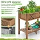 preview thumbnail 29 of 28, Gymax HIPS Raised Garden Bed Poly Wood Elevated Planter Box w/ Legs &
