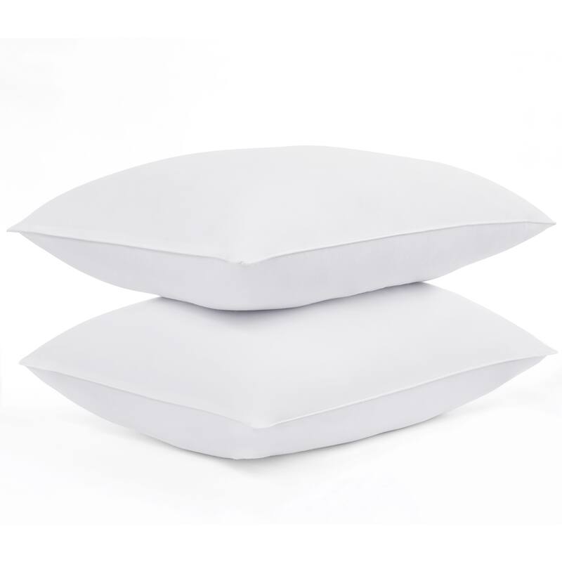 Queen Size Down Alternative Medium Pillow 2 Pack for Back Sleepers by Tommy Bahama® (Hypoallergenic) - White
