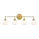 Option 4-light / Satin Brass