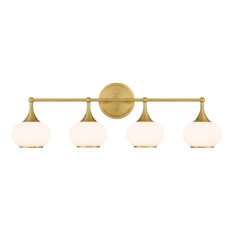 Acroma Aged Brass/Polished Chrome Finish Modern Globe Vanity Light