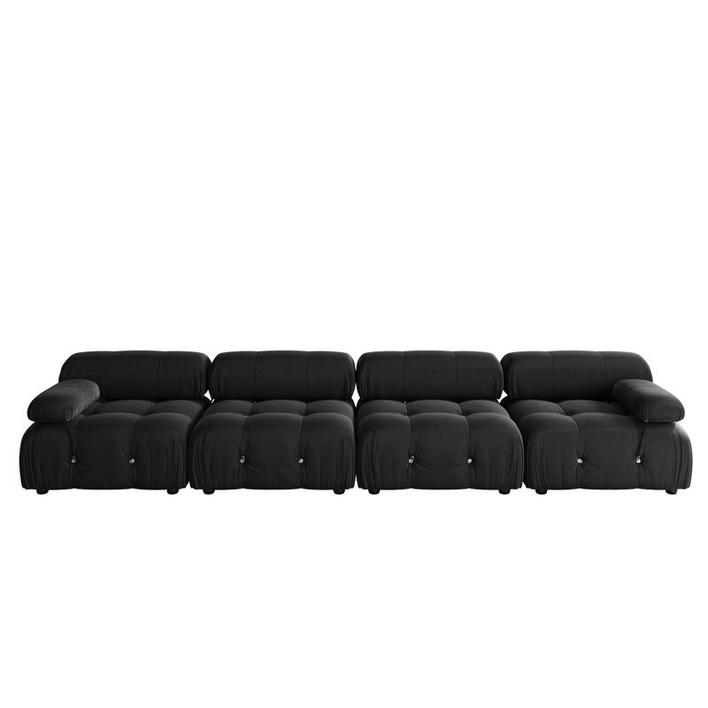 138" Convertible Modular Sectional Sofa, Luxury Modern 4-Seat Wide Couch Sectional for Living Room Bedroom Office Apartment