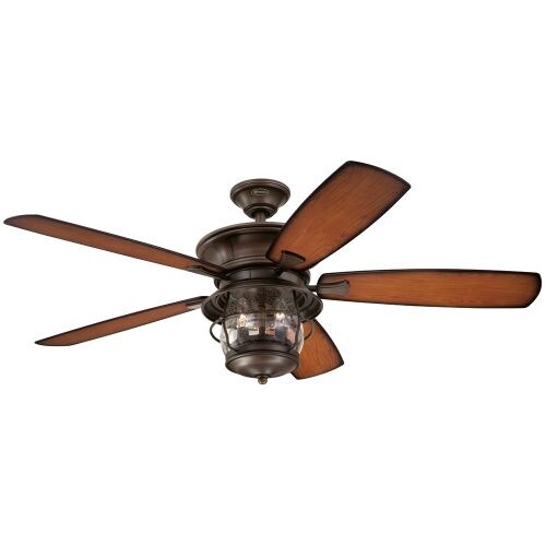 Westinghouse 7800000 Brentford 52" 5 Blade Hanging Indoor Ceiling Fan with Blades, Light Kit, and Down Rod Included