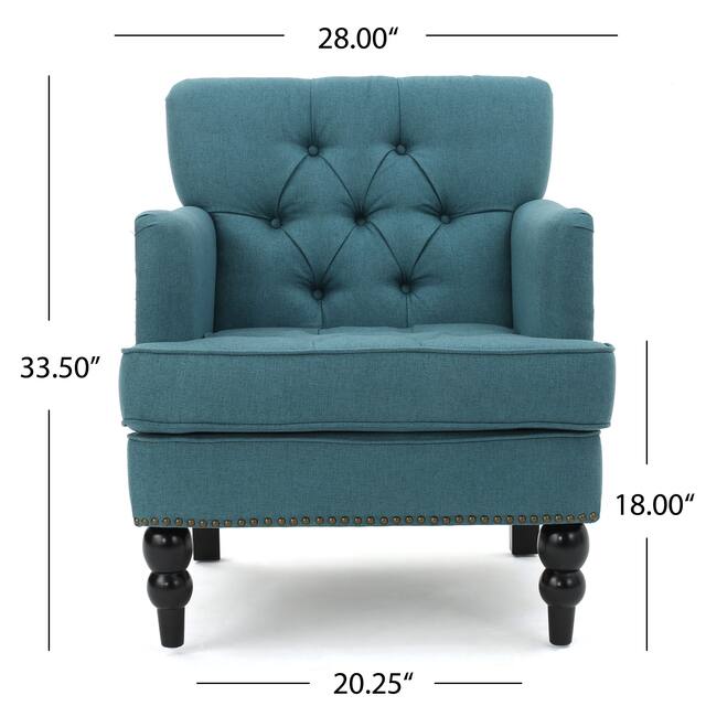 Malone Tufted Back Fabric Club Chair by Christopher Knight Home - 28.00 L x 29.50 W x 33.50 H