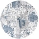 preview thumbnail 43 of 62, SAFAVIEH Century Trix Modern Abstract Rug 6'7" Round - Grey/Blue - Round
