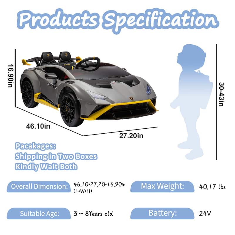Lamborghini children's electric four-wheel four-wheel drive with remote baby seating toy car