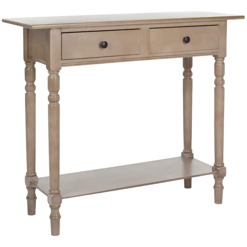 SAFAVIEH Arvilla Grey 2-Drawer Console Table - 37.8" x 13" x 31.9" - 38Wx13Dx32H