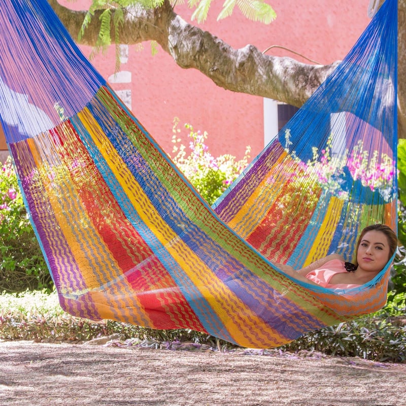 Handmade Beach Breeze Handwoven hammock (Mexico)