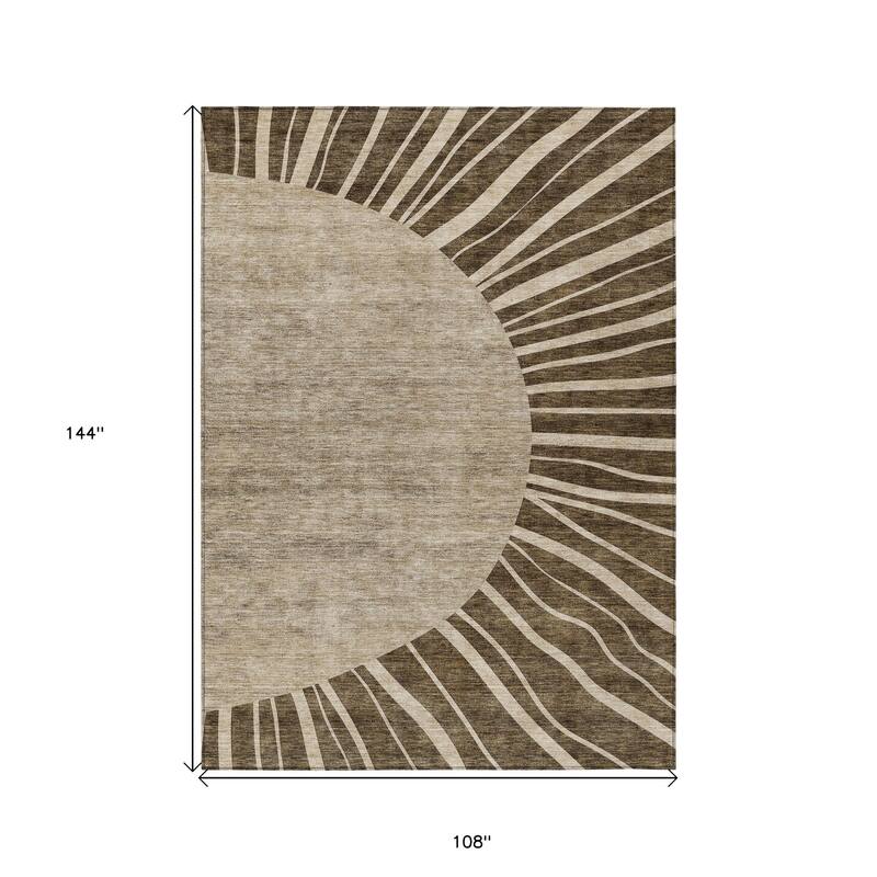 HomeRoots Abstract Transitional Rectangle Outdoor Rug