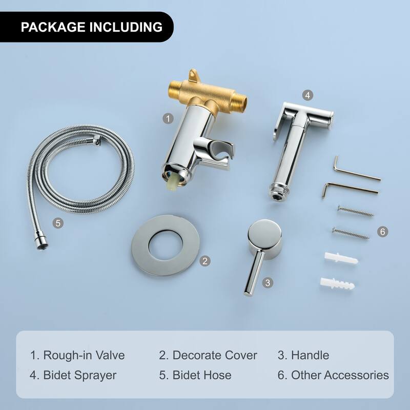 Handheld Bidet Sprayer Bidet Hand Held Sprayer for Toilet Shattaf Toilet Attachment With Mixer Valve