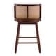 preview thumbnail 24 of 29, Christopher Knight Home - Talia Scandinavian Upholstered Wooden Counter Stool Set - Bar Chairs with Rattan Backrest